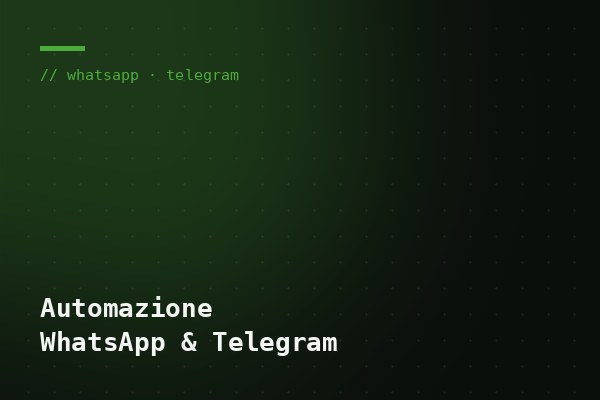 Blog: Automazione WhatsApp e Telegram.
